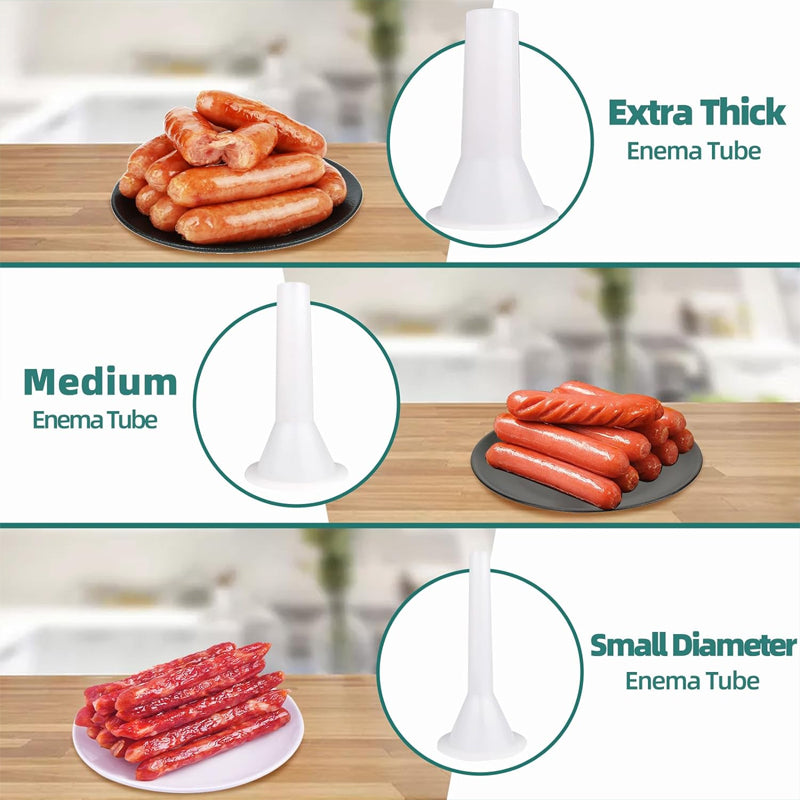 Manual Meat Grinder Sausage Maker Table Mount Mincer Sausage Stuffer Funnel