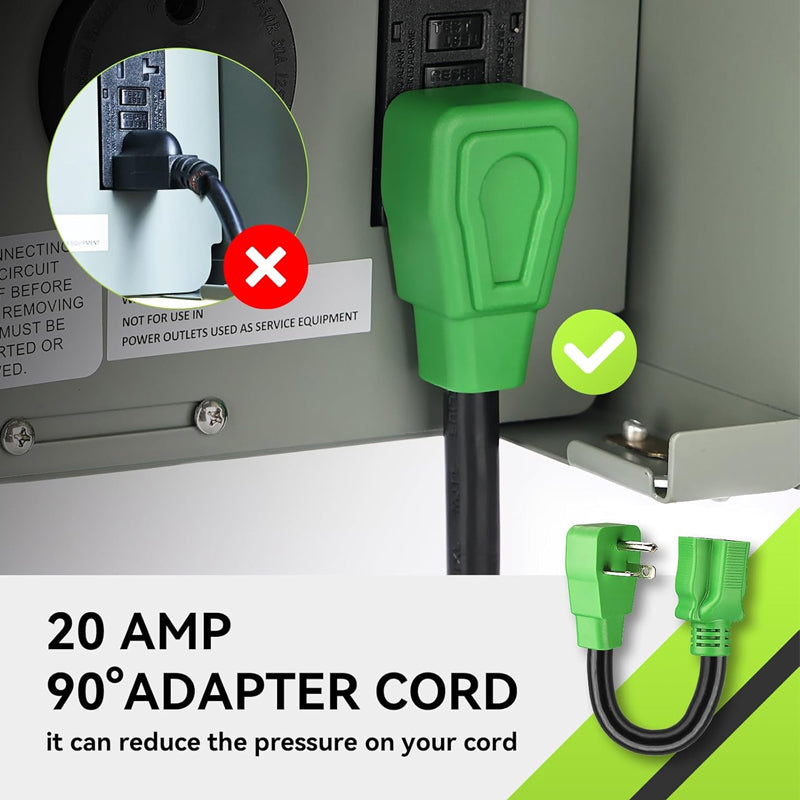 RV Temporary Power Outlet Panel 20/30/50 Amp Receptacle Electrical Outlet Panel for RV Camper Trailer