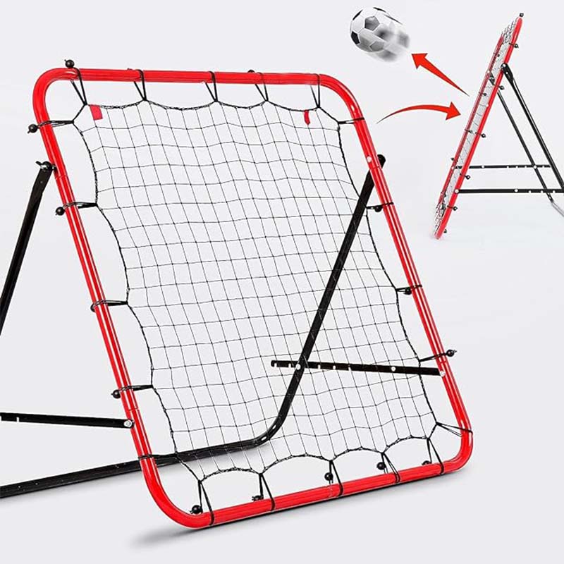 Soccer Rebound Net Rebounder, Fully Adjustable Angles Goal Net, Aids & Equipment for Kids Teens & All Ages, Easy Set Up & Perfect Storage