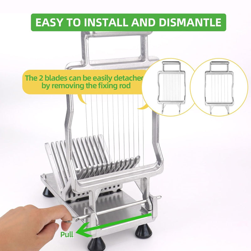 0.39" & 0.79" Commercial Cheese Slicer with 316 Stainless Steel Blade Cheese Cutter Butter Cutting Board Machine