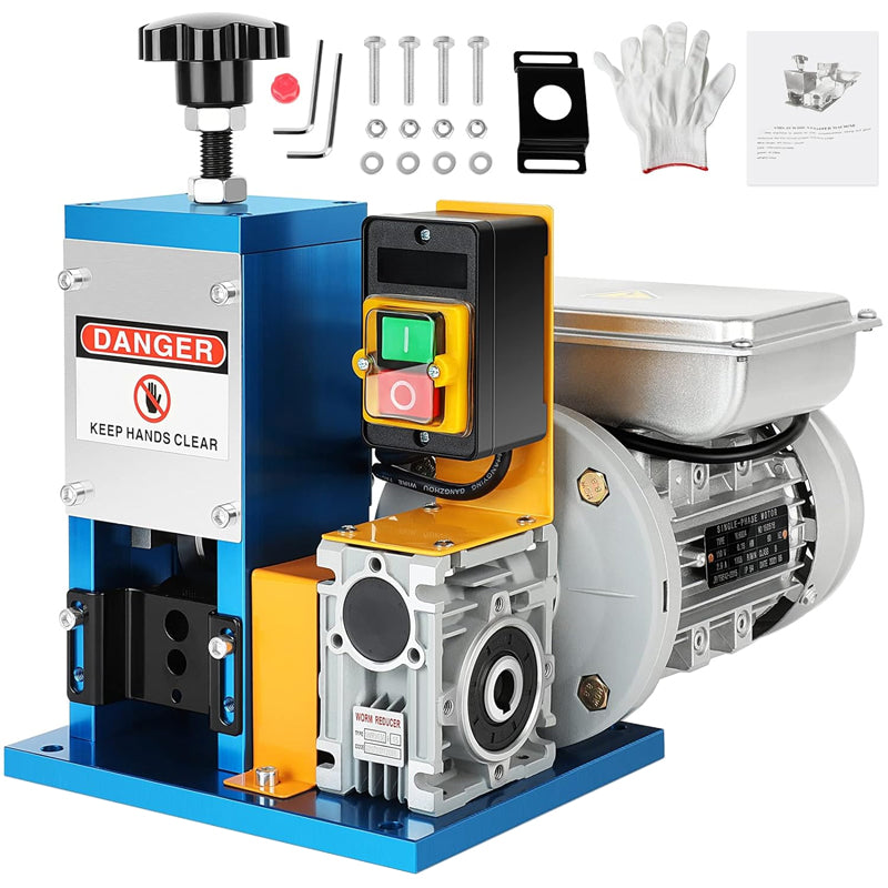 Electric Wire Stripping Machine 0.06"-0.98" Wire Stripper Machine Automatic Stripping Speed 60 FT/Min