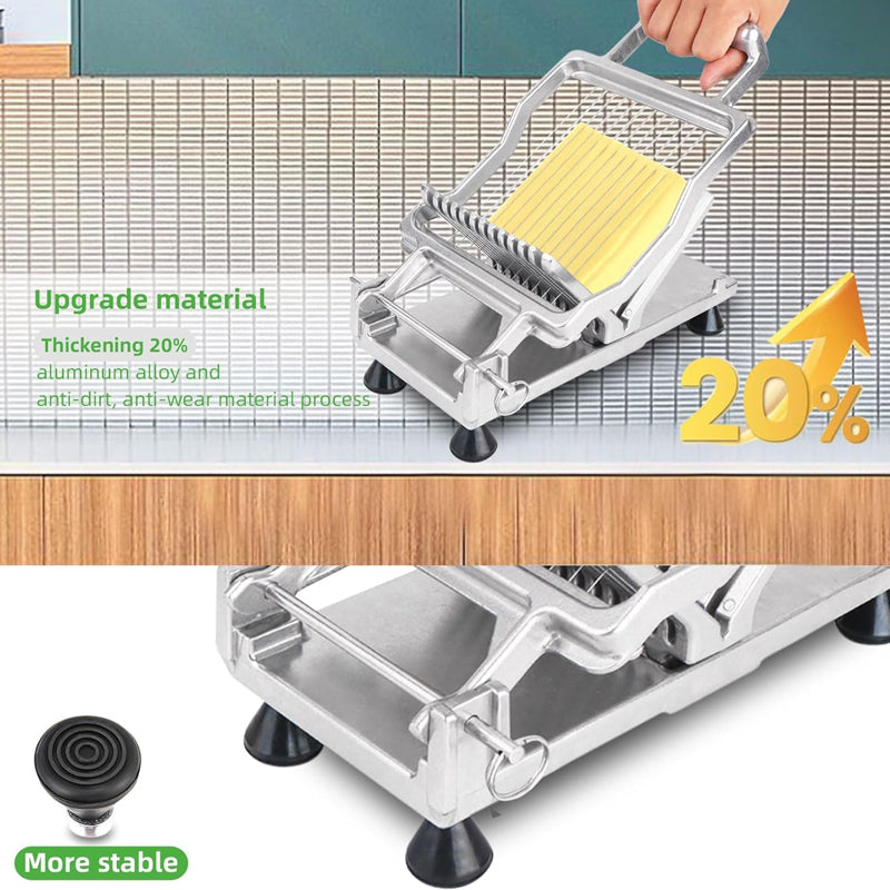 0.39" & 0.79" Commercial Cheese Slicer with 316 Stainless Steel Blade Cheese Cutter Butter Cutting Board Machine