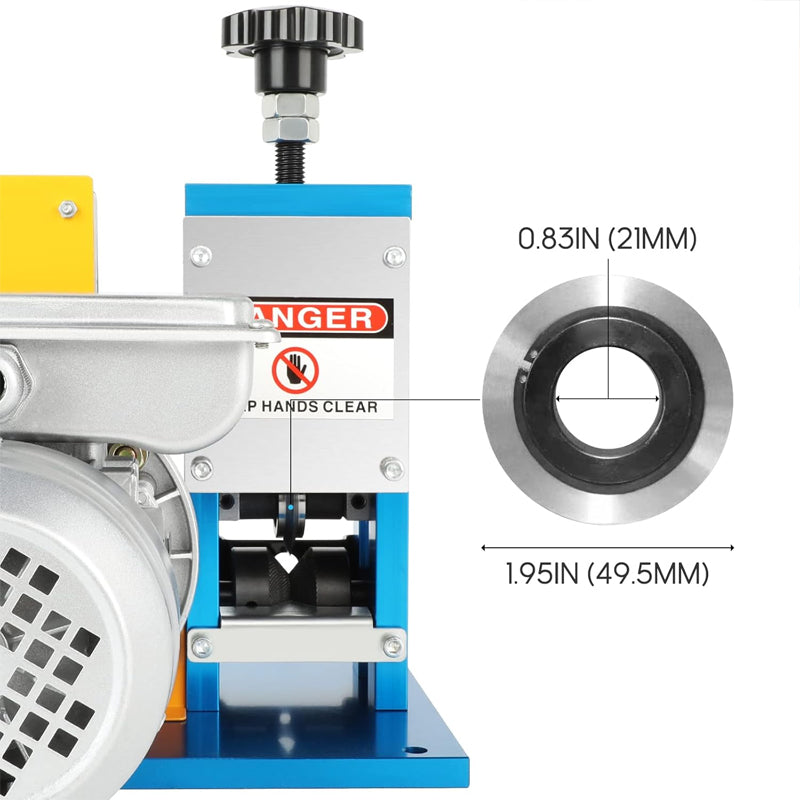 Electric Wire Stripping Machine 0.06"-0.98" Wire Stripper Machine Automatic Stripping Speed 60 FT/Min