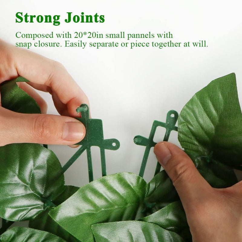 39" × 157" Ivy Privacy Fence Faux Hedge Panels Greenery Vines for Outdoor Garden Yard Balcony