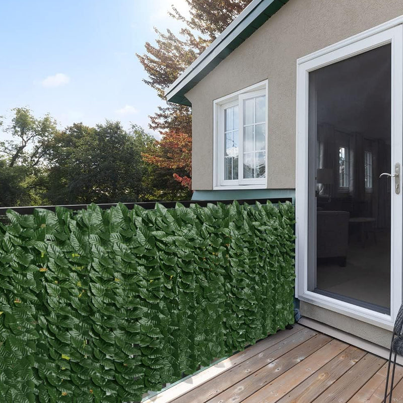 39" × 157" Ivy Privacy Fence Faux Hedge Panels Greenery Vines for Outdoor Garden Yard Balcony