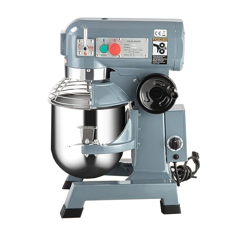 30QT Commercial Food Mixer 1250W with 3 Speeds Adjustable Stainless Steel Bowl Dough Hooks Whisk Beater