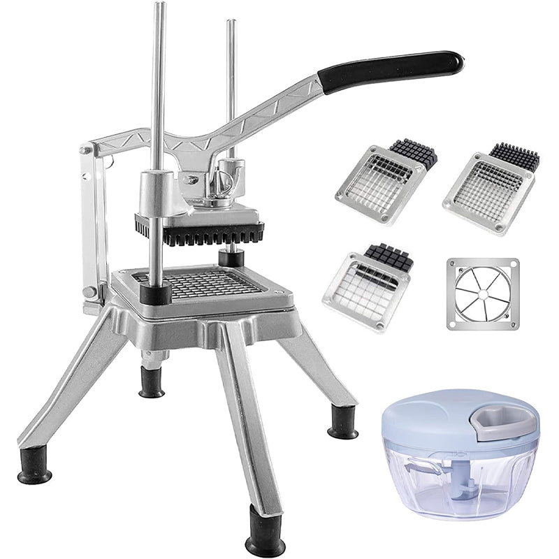 1/4″ & 3/8″ & 1/2" Blade Commercial Vegetable Fruit Chopper Stainless Steel Food Dicer French Fry Cutter