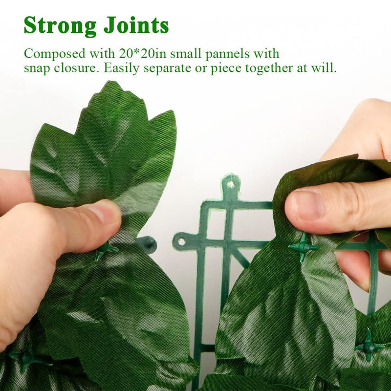 59" × 157" Artificial Green Wall Screen Privacy Ivy Fence Green Maple Leaf Decorative Fence