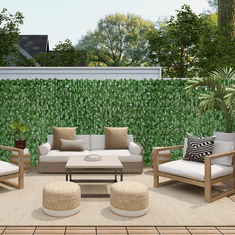 59" × 157" Artificial Green Wall Screen Privacy Ivy Fence Green Maple Leaf Decorative Fence