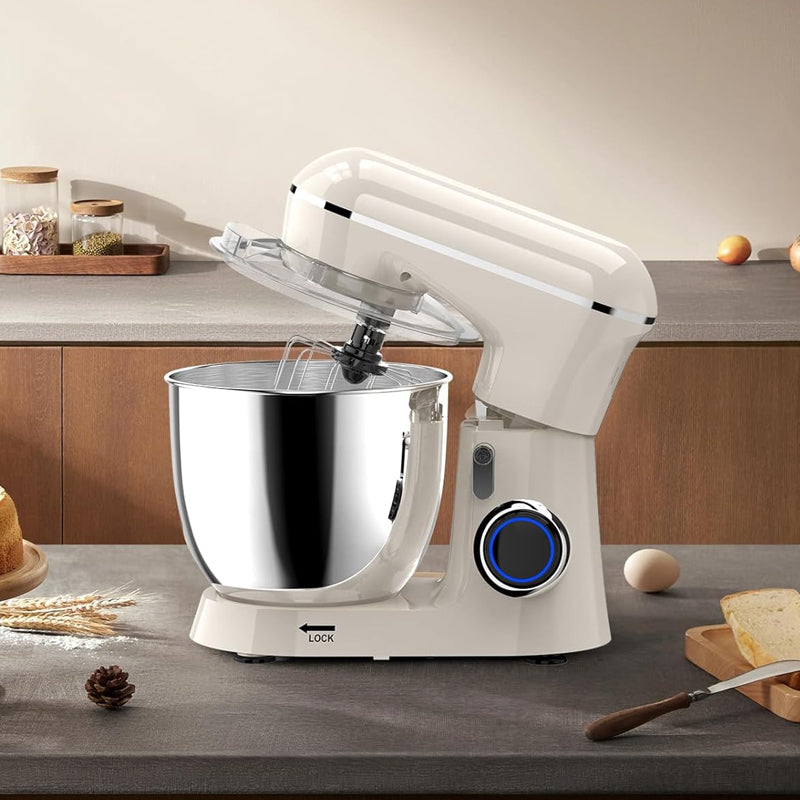 6.5QT Stand Mixer 660W 10-Speed Tilt-Head Electric Stand Mixer Stainless Steel Bowl