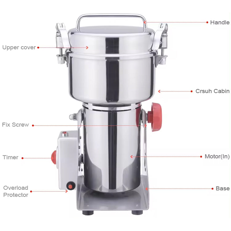 Electric Grain Mill Grinder 700G Corn Rice Coffee Spice Grinding Machine