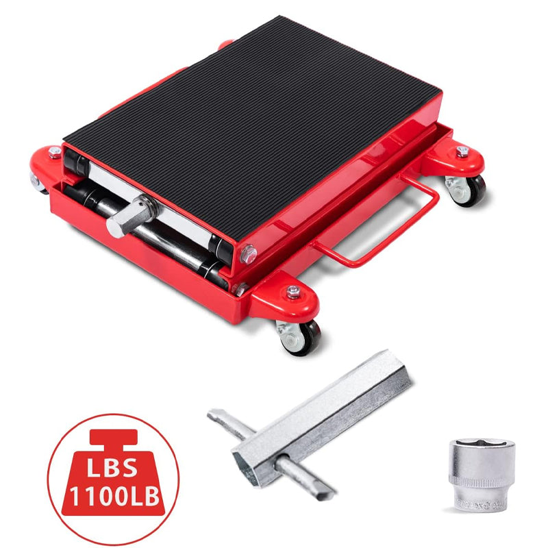 1100 LBS Motorcycle Lift Bikes ATVs Garage Repair Stand Center Scissor Lift Jack