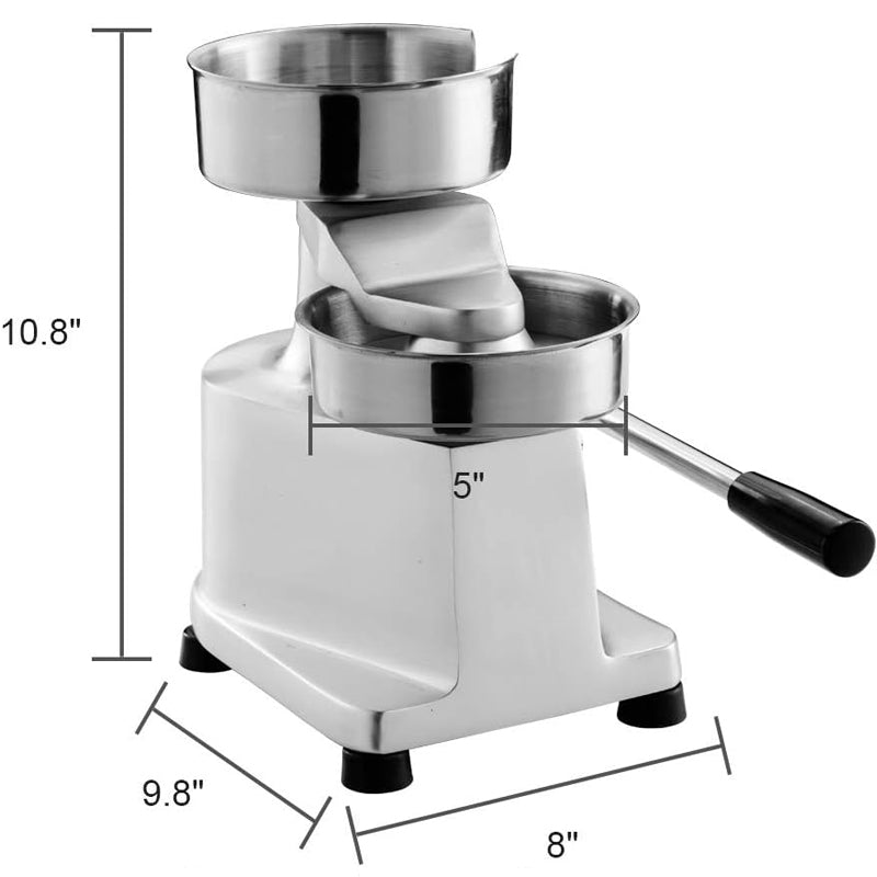130mm/5inches Commercial Burger Patty Maker Hamburger Press Stainless Steel Bowl