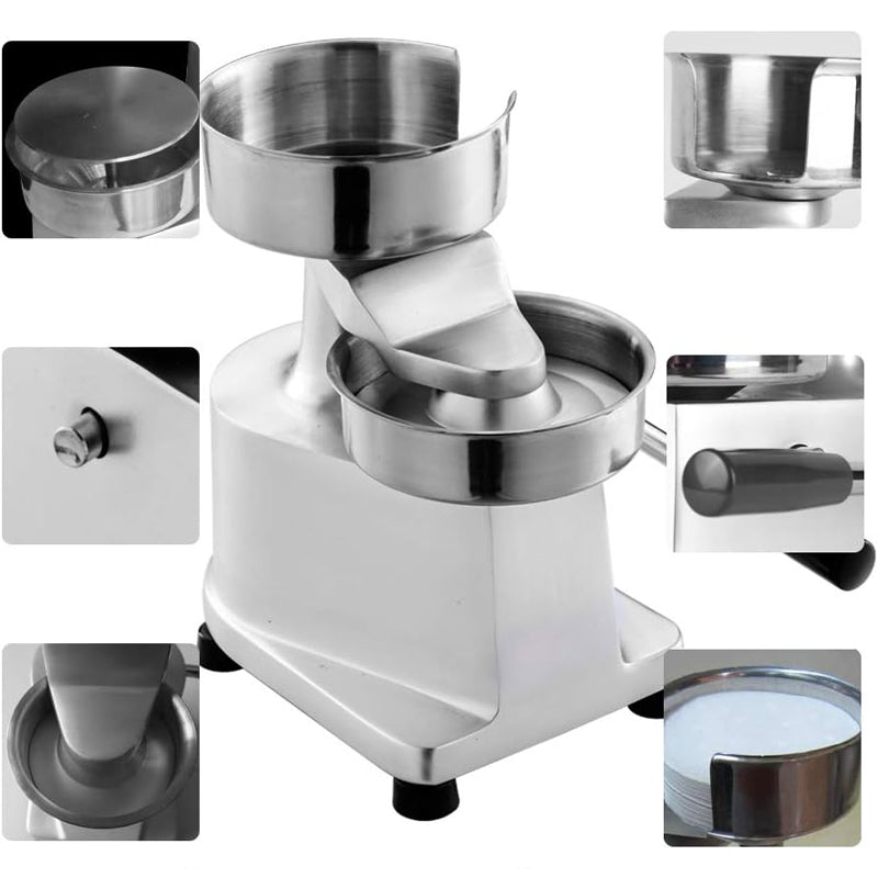 130mm/5inches Commercial Burger Patty Maker Hamburger Press Stainless Steel Bowl