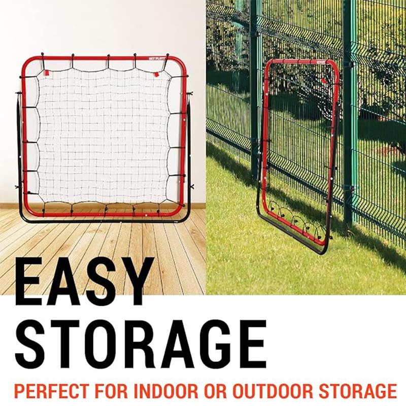Soccer Rebound Net Rebounder, Fully Adjustable Angles Goal Net, Aids & Equipment for Kids Teens & All Ages, Easy Set Up & Perfect Storage