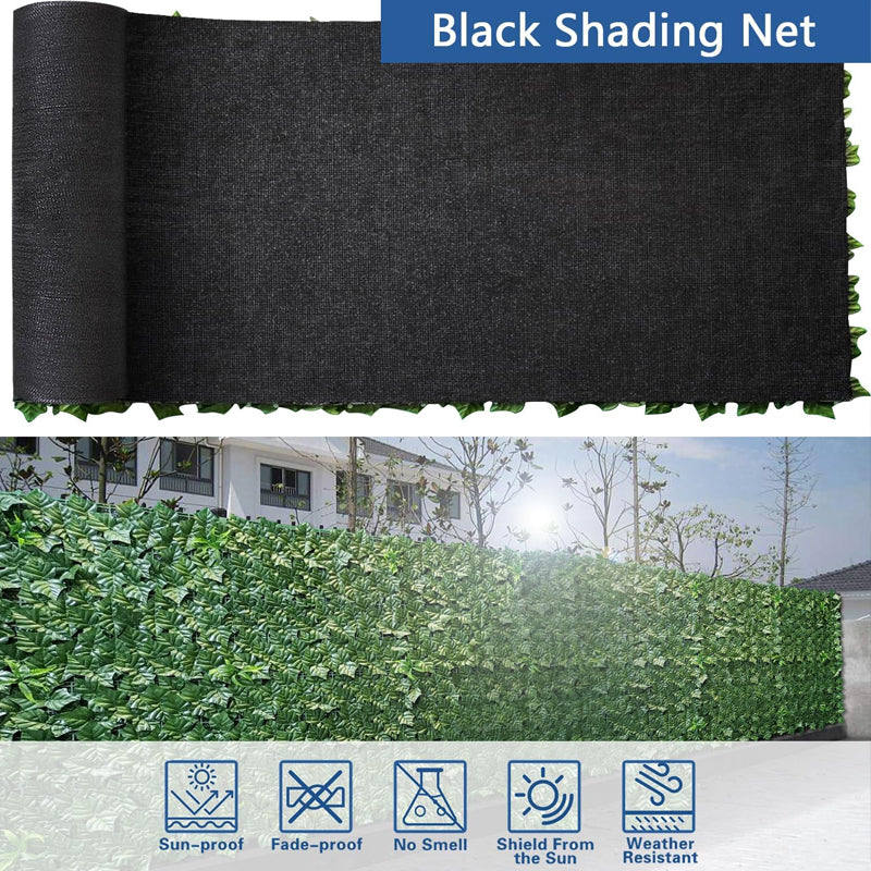 39" × 198" Artificial Ivy Fence Privacy Screen Hedge Wall Decoration with Mesh Cloth Backing