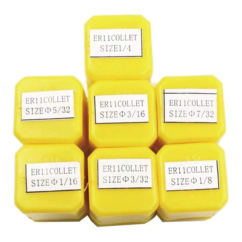 7 Pcs ER11 Spring Collet Set ,1/4 1/8 1/16 3/16 3/32 5/32 7/32 inch for CNC Engraving Machine & Milling Lathe Tools