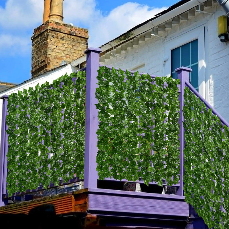 98.4" × 69" Ivy Privacy Fence Artificial Hedges Fence with Strengthened Joint Faux Ivy Vine Leaf Decoration