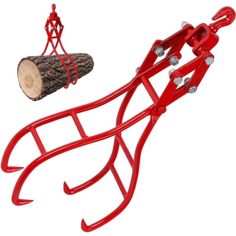 36 inch 4 Claw Log Grapple for Logging Tongs Timber Claw Hook 3000 lbs Loading Capacity