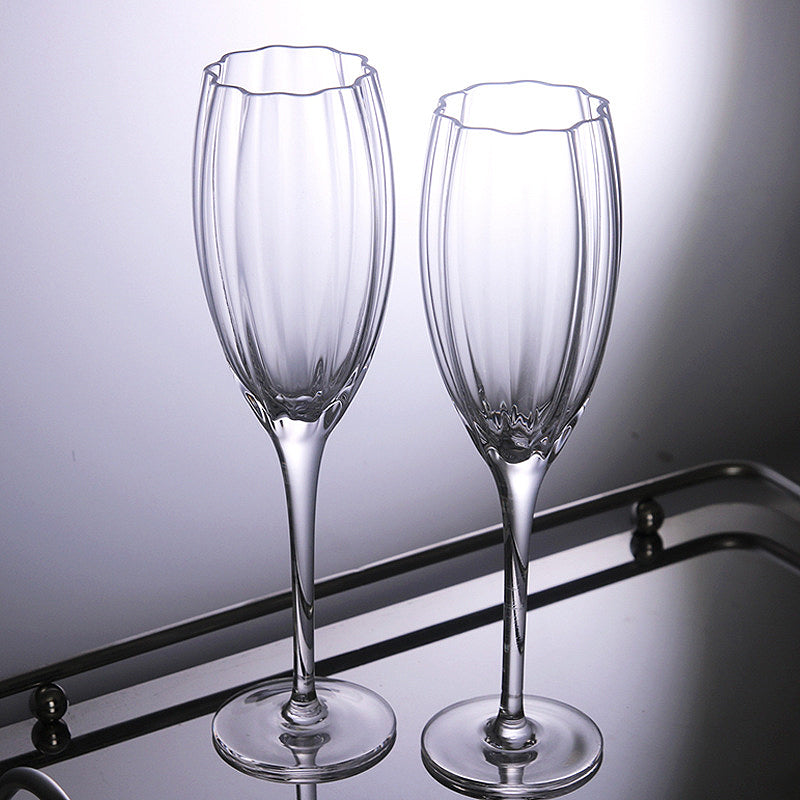 Classy Champagne Flutes Elegant Flute Wine Glasses Hand Blown Crystal Champagne Glasses