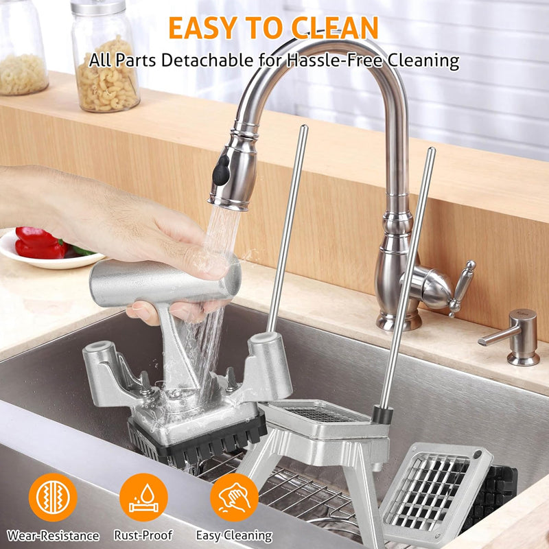 1/4″ & 3/8″ & 1/2" Blade Vegetable Chopper Dicer Stainless Steel Commercial Fruit Chopper