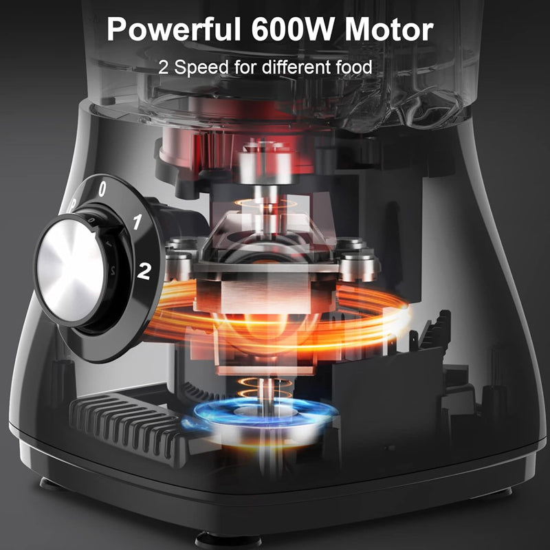 Food Processor 600W 7-Cup Professional Vegetable Chopper for Chopping Slicing Purees Dough