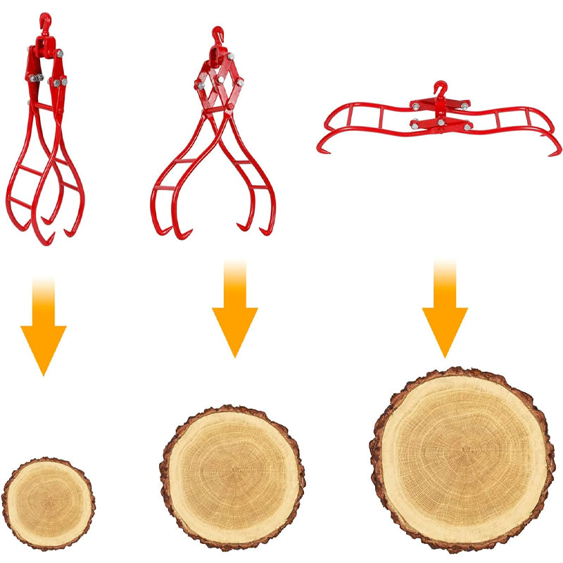 36 inch 4 Claw Log Grapple for Logging Tongs Timber Claw Hook 3000 lbs Loading Capacity