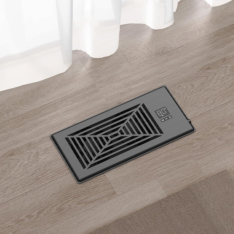 4" x 10" Register Booster Fan Divergent Grille AC Vent Booster Fan Register Hole Control Heating Cooling