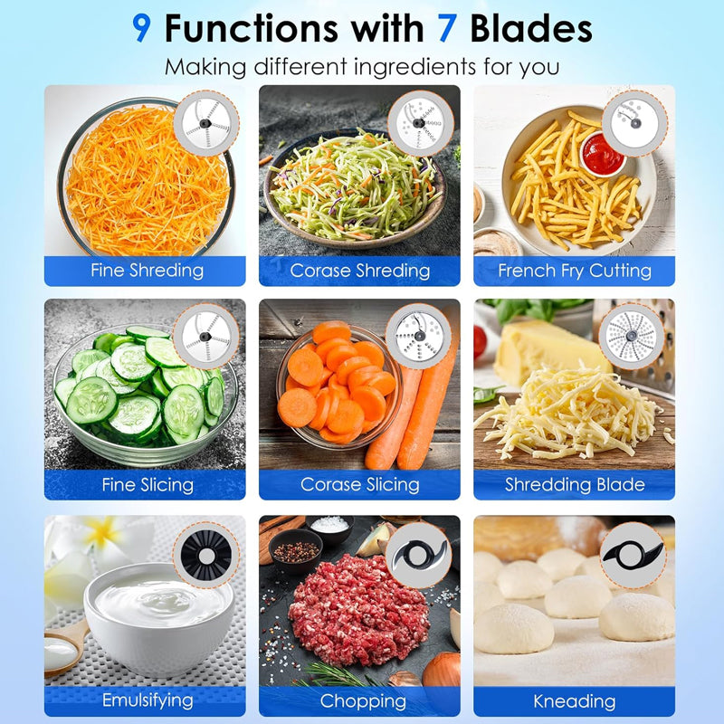 16-Cup Food Processor Multifunction Vegetable Chopper Professional Electric Food Chopper