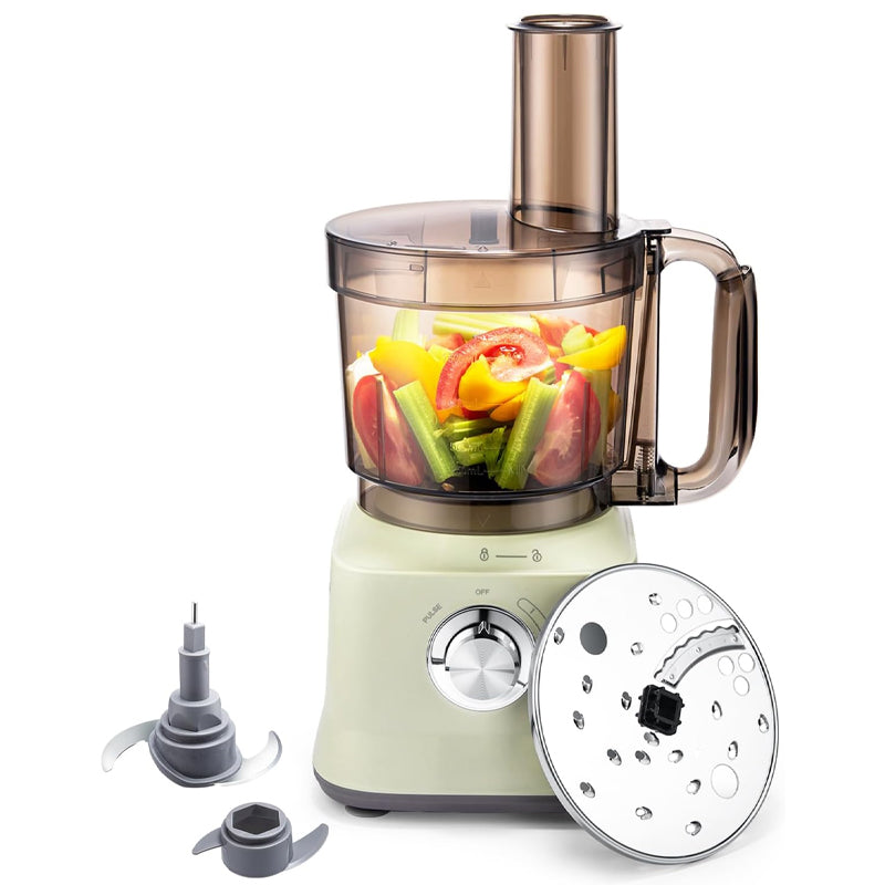 800W Food Processor 8-Cup Multifunctional Vegetable Chopper Stainless Steel Blade and Dough Blade