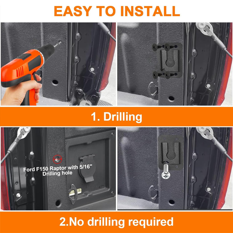 Truck Bed Extender 59"-69" Aluminum Retractable Tailgate Extender for Ford F150/F250 7+Titan 7+Sierra 3+Ram 1500/2500/3500