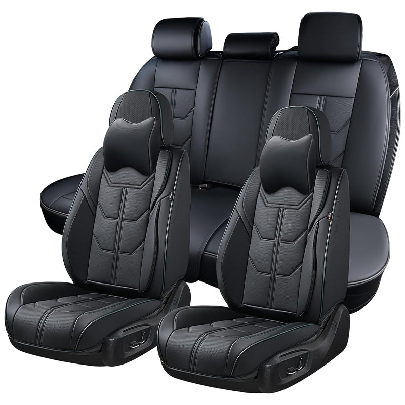 Pink Car Seat Covers Full Set Seat Covers for Cars with Head Pillow Leatherette Auto Seat Protectors