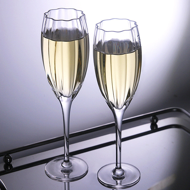 Classy Champagne Flutes Elegant Flute Wine Glasses Hand Blown Crystal Champagne Glasses