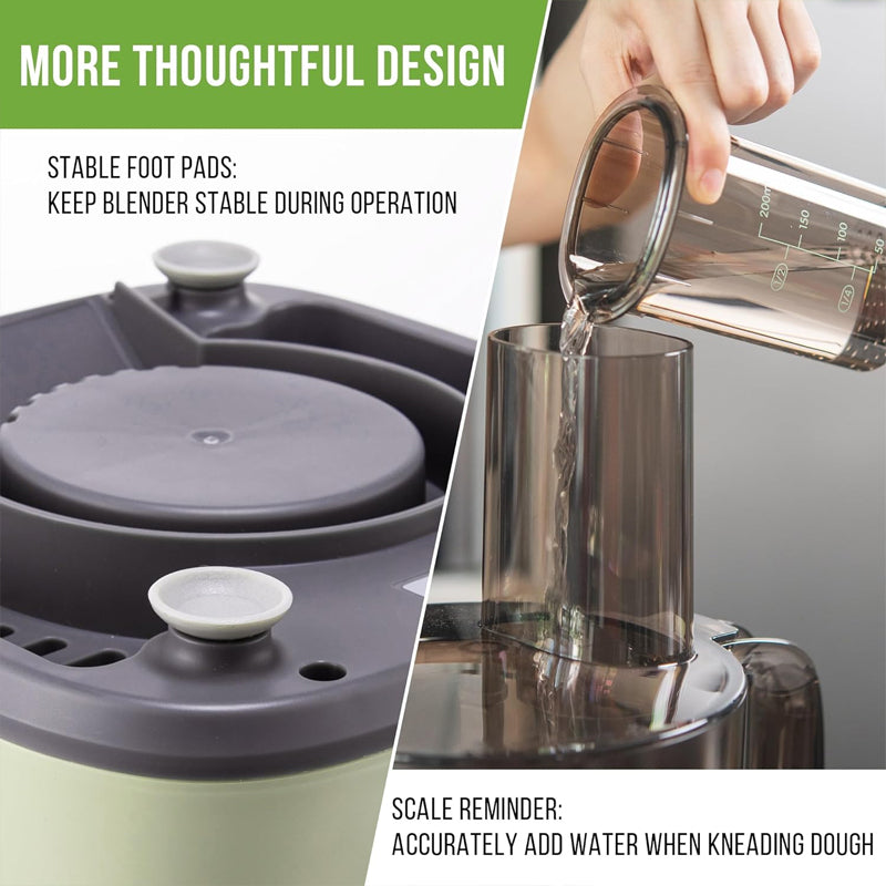 800W Food Processor 8-Cup Multifunctional Vegetable Chopper Stainless Steel Blade and Dough Blade