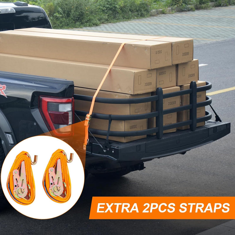 Truck Bed Extender 59"-69" Aluminum Retractable Tailgate Extender for Ford F150/F250 7+Titan 7+Sierra 3+Ram 1500/2500/3500