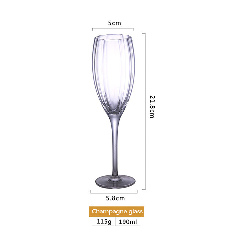 Classy Champagne Flutes Elegant Flute Wine Glasses Hand Blown Crystal Champagne Glasses