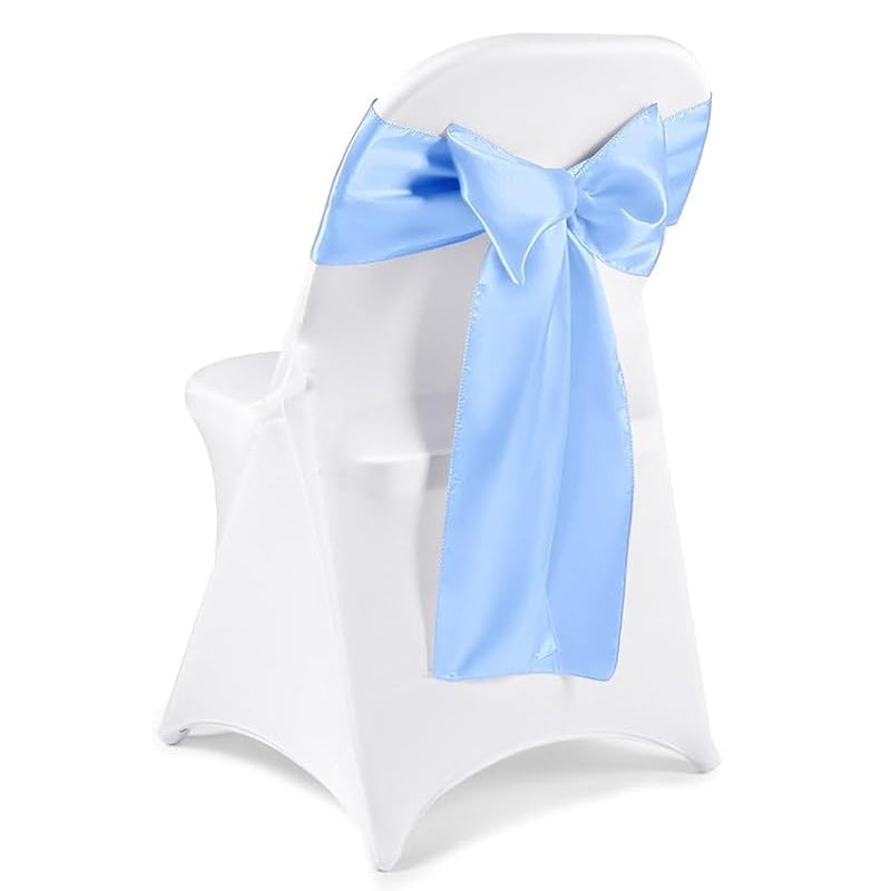 Folding Chair Cover Set 25 Stretch Spandex Slipcovers + 25 Chair Bows for Wedding Event Party