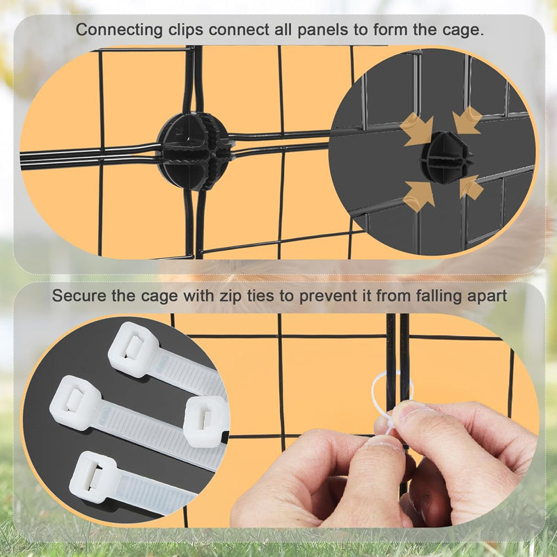 3-Tier Cat Cage Indoor Cat Enclosure DIY Pet Playpen Detachable Metal Wire Cat Kennel Kitten Cage House