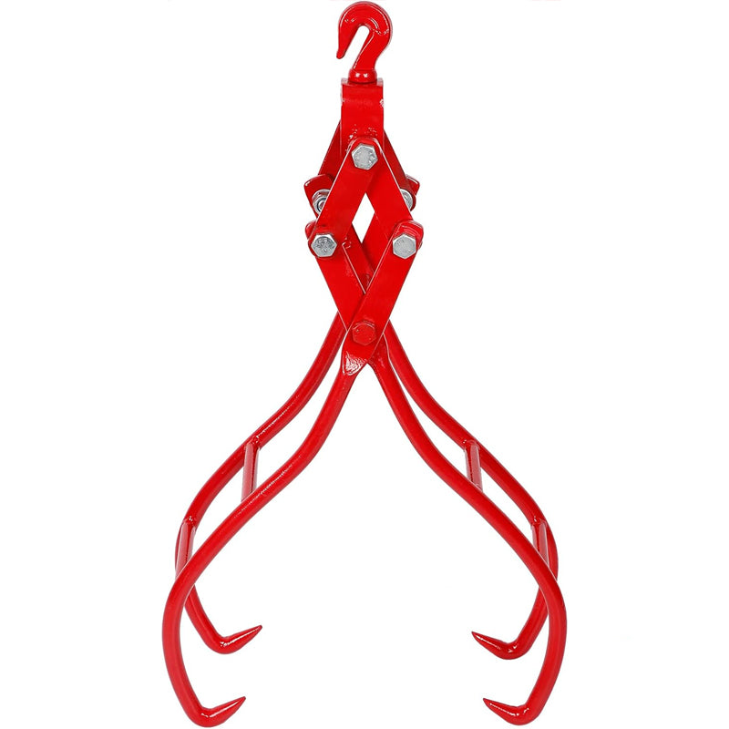 36 inch 4 Claw Log Grapple for Logging Tongs Timber Claw Hook 3000 lbs Loading Capacity