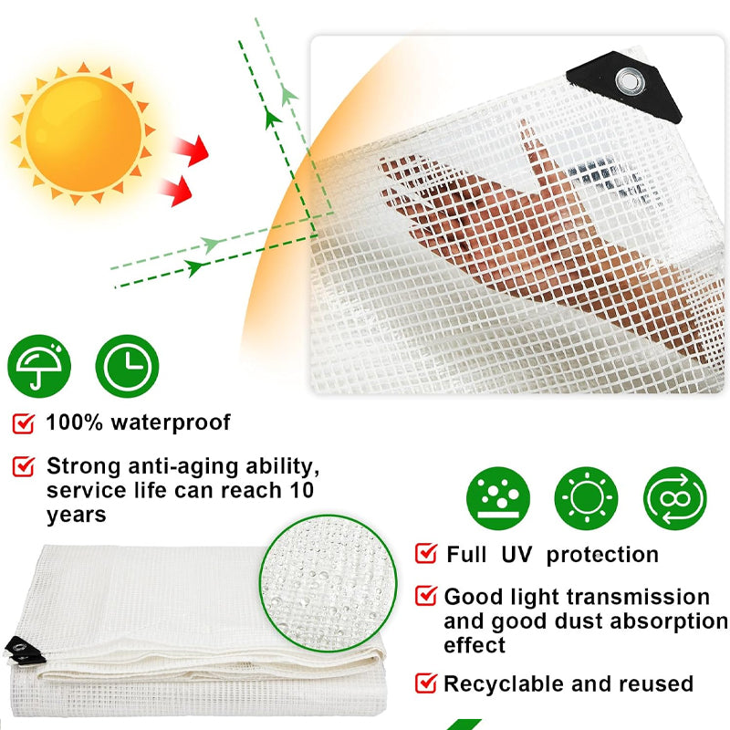 30 x 20ft Tarp Waterproof 14 Mil Heavy Duty Plastic Covering Sheeting with Grommets