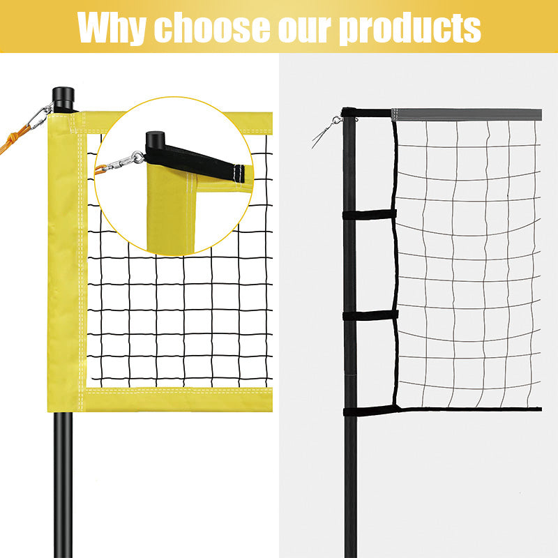 Volleyball Equipment,Beach Volleyball Premium Set, Outdoor Portable Volleyball Net with Carrying Bag