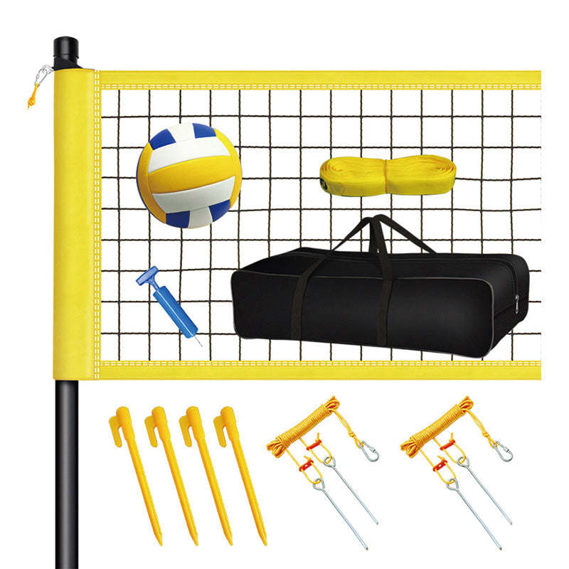 Volleyball Equipment,Beach Volleyball Premium Set, Outdoor Portable Volleyball Net with Carrying Bag