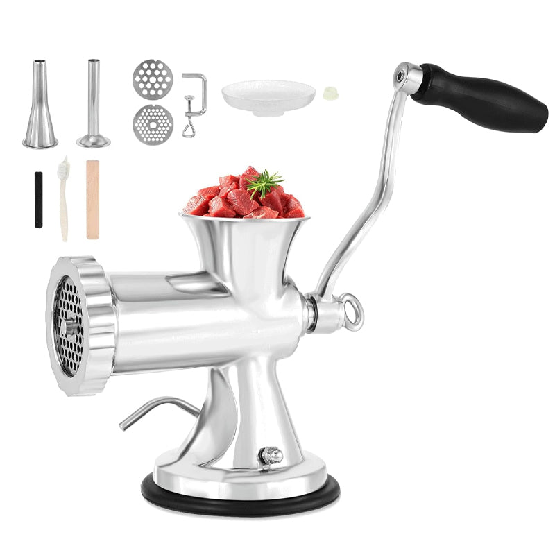 Stainless Steel Manual Meat Grinder Meat Processor Hand Grinding Machine Sausage Stuffer Filler