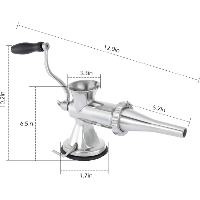 Stainless Steel Manual Meat Grinder Meat Processor Hand Grinding Machine Sausage Stuffer Filler