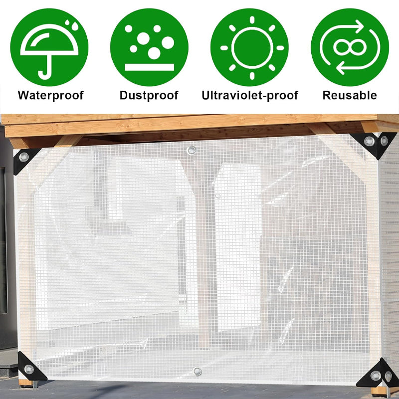 30 x 20ft Tarp Waterproof 14 Mil Heavy Duty Plastic Covering Sheeting with Grommets