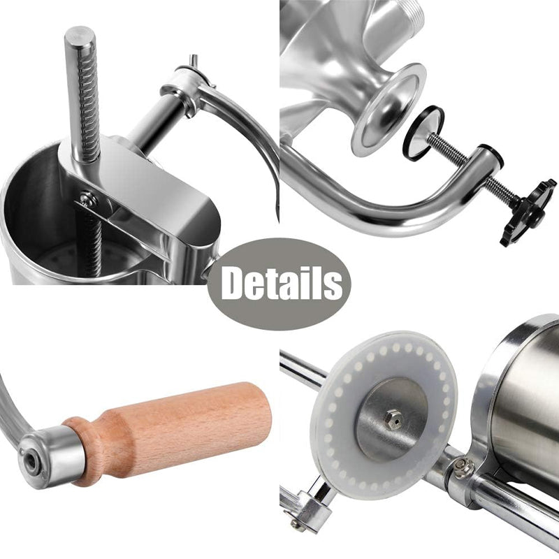 2.5LBS/1.5L Sausage Stuffer Stainless Steel Vertical Sausage Maker Stuffer Home Made Machine
