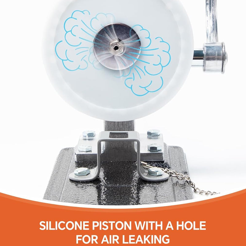 6 LBS/2.5 L Manual Sausage Stuffer Stainless Steel Horizontal Sausage Machine with 4 Tubes