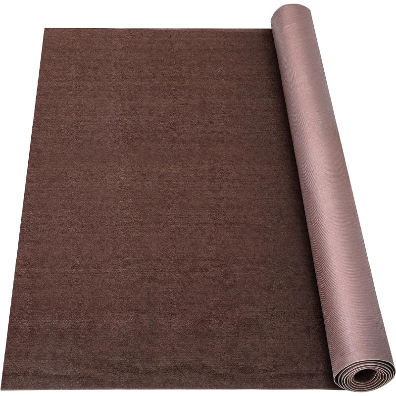 Marine Carpet Deep Brown 6 FT × 14 FT Indoor/Outdoor Marine Carpeting with Water-Proof TPR Backing