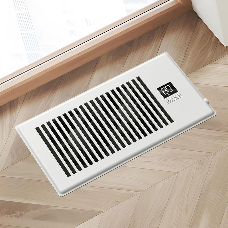 4" x 10" Register Booster Fan Vertical Grille Adjustable Speed Register Hole Aluminum Vent Booster Fan