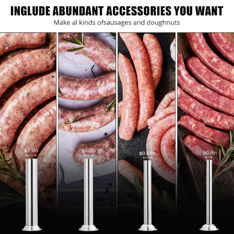15L Manual Sausage Stuffer for Restaurants and Homes Stainless Steel Vertical Sausage Machine